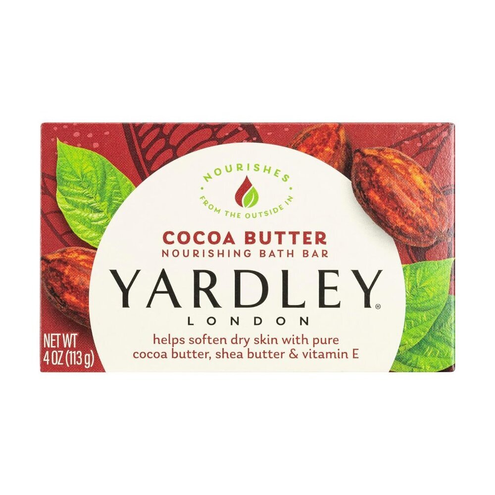 London Nourishing Bath Soap Bar Cocoa Butter, Helps Soften Dry Skin with Pure Co